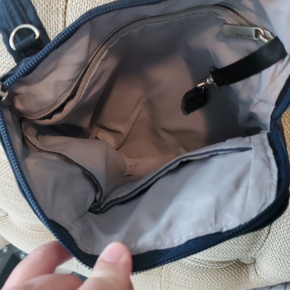 Travelon Anti-Theft Classic Slim Double Zip Crossbody Navy - Picture 7 of 9